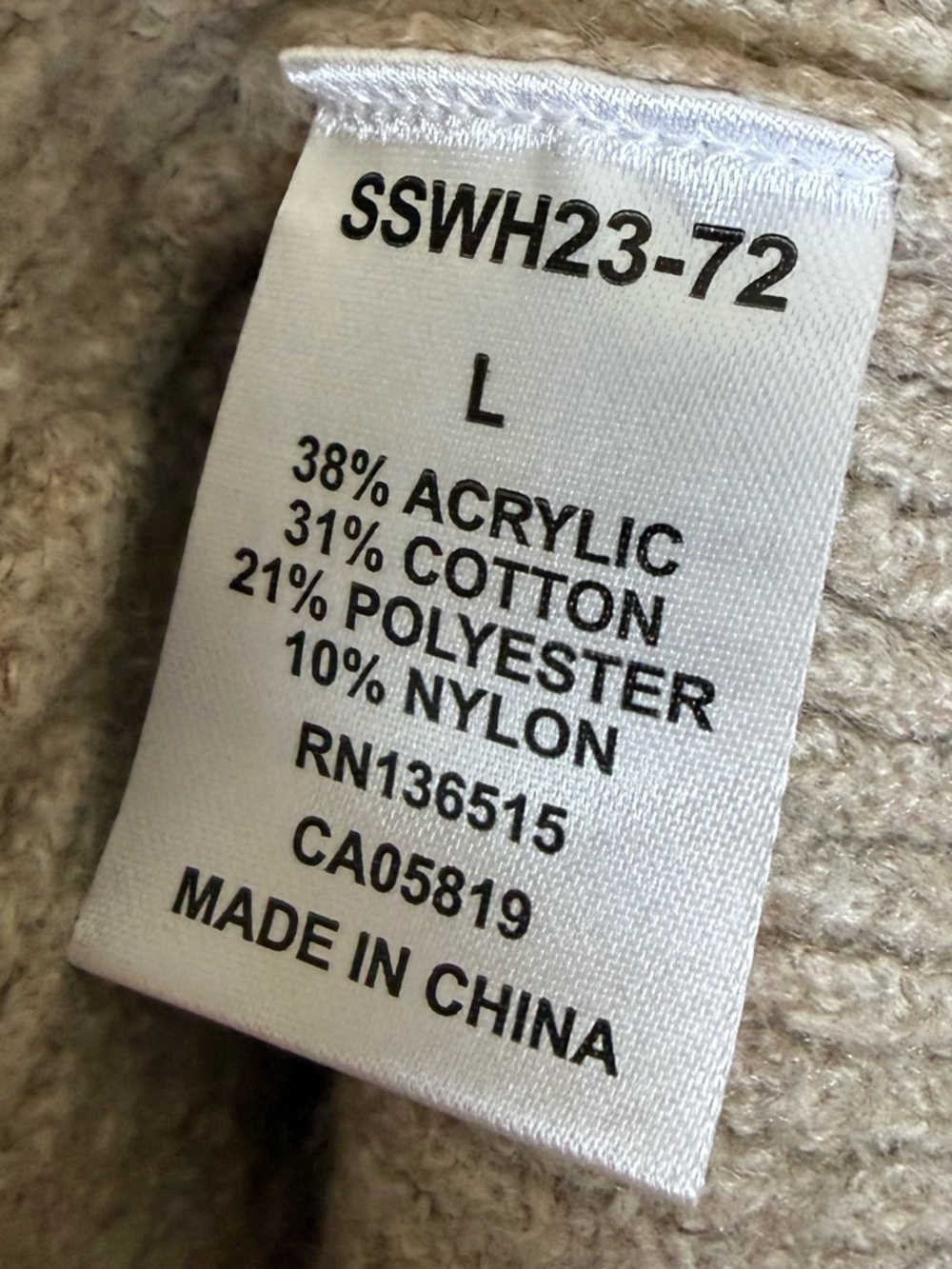 NWT Stitches & Stripes Soft Open Front Longline Sweater Cardigan Taupe Large - Picture 5 of 6
